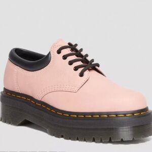 Dr Martens 8053 Quad PISA Leather Platform Casual Shoes Peach Beige Unisex W6 M5